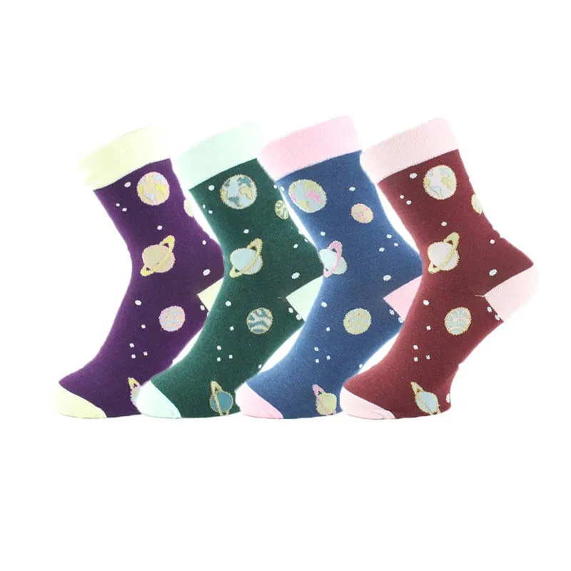 Носки женские в стиле Харадзюку креативные модные смешные с принтом гамбургера