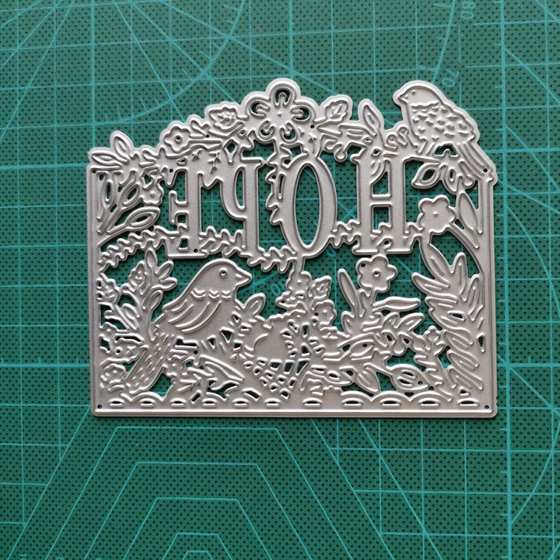 Hope Words Metal Cutting Dies Stencil Bird Leaves Decoration For DIY Scrapbooking Photo Album Embossing Paper Cards Crafts | Дом и сад
