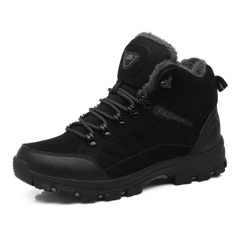 Ботинки мужские зимние на шнуровке классические плюшевые теплые