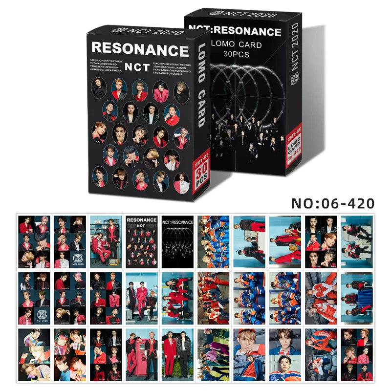 

30Pcs/Set KPOP Resonance NCT Poster Lomo Cards Fashion Photo Postcard Kawaii Stationery Gift