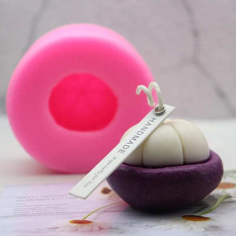 Creative Fruit Fondant Cake Silicone Mold Resin Mould Diy Mangosteen Shape Aromatherapy Candle Making Molds | Дом и сад