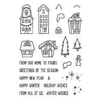 2021 new hous christmas blessings transparent clear silicone stamp seal for diy scrapbooking photo album decorative clear stamps