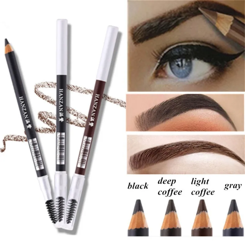 

1 Pc New Eyes Make Up Double Head Eye Brow Enhancer Tattoo Paint Eyebrow Tint Waterproof Black Brown Makeup Eyebrow Pencil