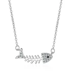 WYEAIIR Циркон рыба кость сладкое искусство крутой серебряный цвет цепь ключицы Женское Ожерелье