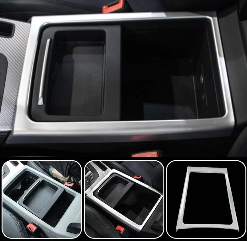 

For Audi Q5L 2018-2020 Car Interior Water Cup Holder Rear Water Cup Holder Frame Covers Trim Decorative Sticker