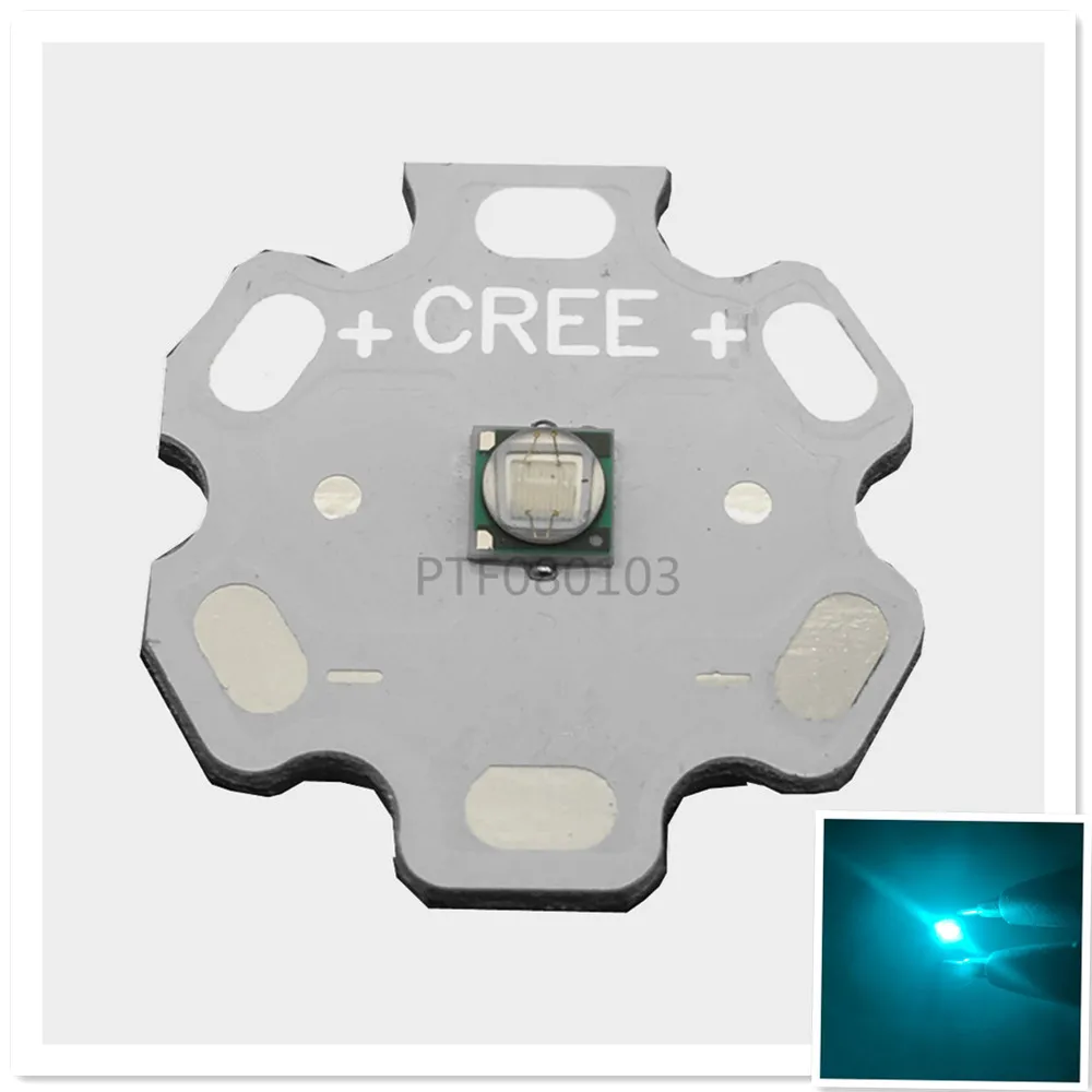 5PCS EPILEDS 3W 3535 Cyan 490NM - 495NM High Power LED Bead Emitter with 8mm 10mm 12mm 14mm 16mm 20mm Aluminum PCB