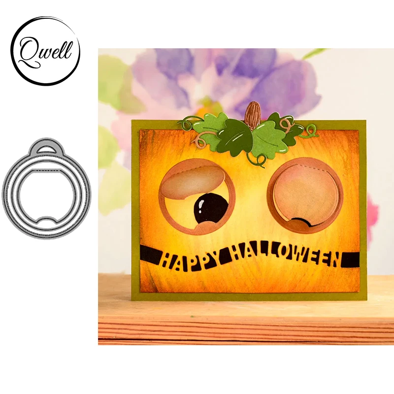 

QWELL Flip Circle Tag Metal Cutting Dies Paper Cards Craft Album DIY Scrapbooking Making Template Hot Sale 2020