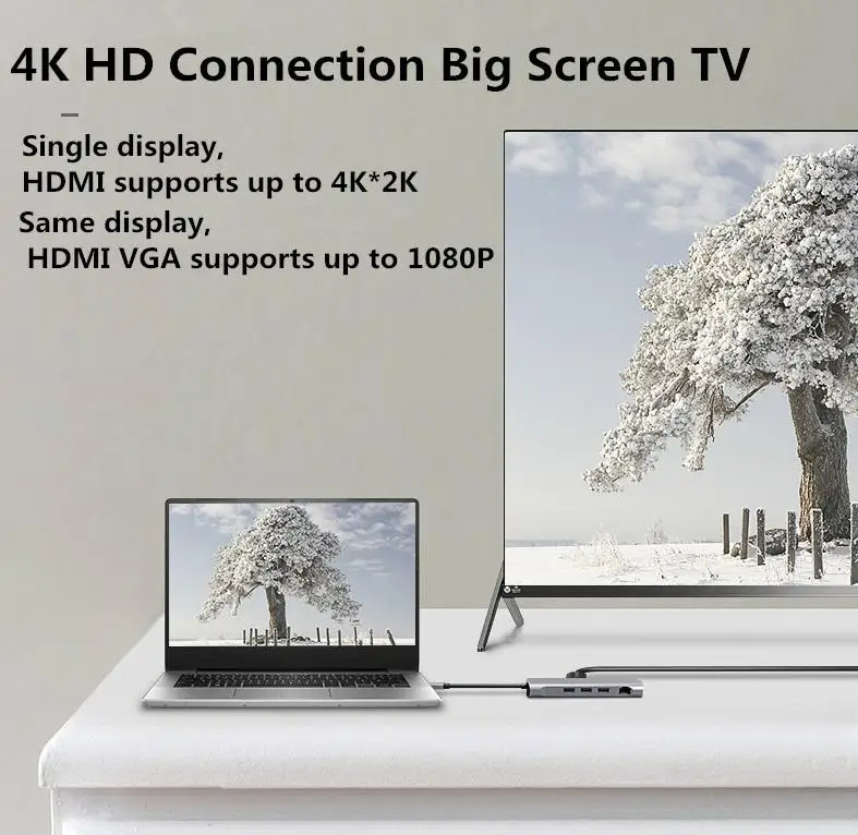10 в 1 концентратор адаптер USB C к Hdmimi VGA Rj45 3 5 мм Aux разъем с SD TF Pd USB3.1 для Macbook Pro USB-C r57 |