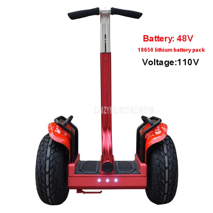 110V Red 19 дюймов электрический скутер скейтборд Электрический двух колесные само-от производителя onlywheel в Китае(стандарты с поручнем Bluetooth Динамик 48V Батарея Ховерборд - Цвет: 110V Red