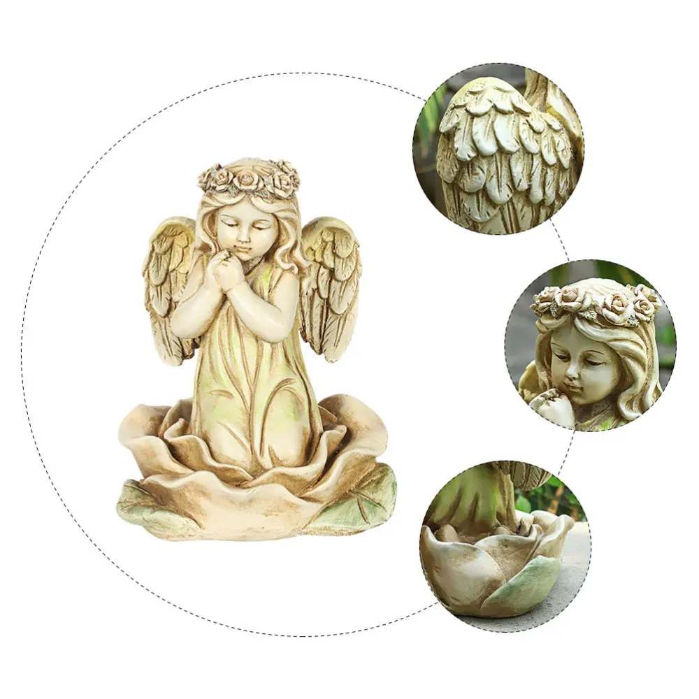 

1PC Nordic Creative Angel Girl Decor Garden Angel Girl Adornment (Battery)
