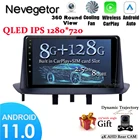 Автомагнитола на Android 11, мультимедийный плеер для Renault Megane 3 Fluence 2008-2014 с 4G, Wi-Fi, DSP, OBD, Carplay, 2 Din, без DVD, радио
