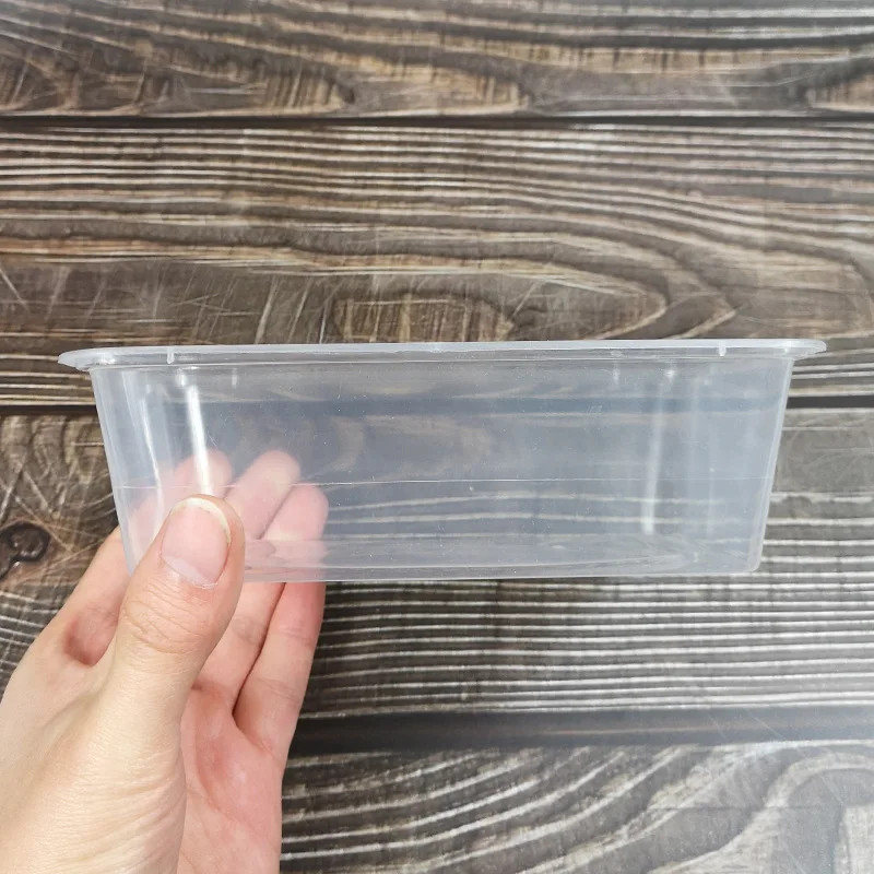 

50pcs 500-1000ml Rectangular Disposable Dessert Cake Fast Food Takeout Noodles Hot and Cold Food Packaging Box Party Supplies