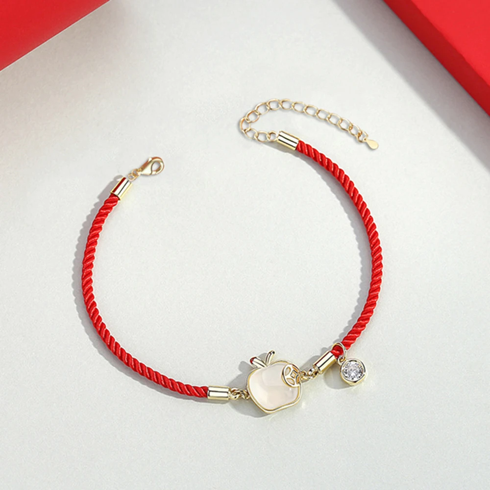 

New Adjustable Christmas Gift Creative Red Rope Bracelet Student Birthday Gift Bracelet Women Men Handmade Charm Bracelet