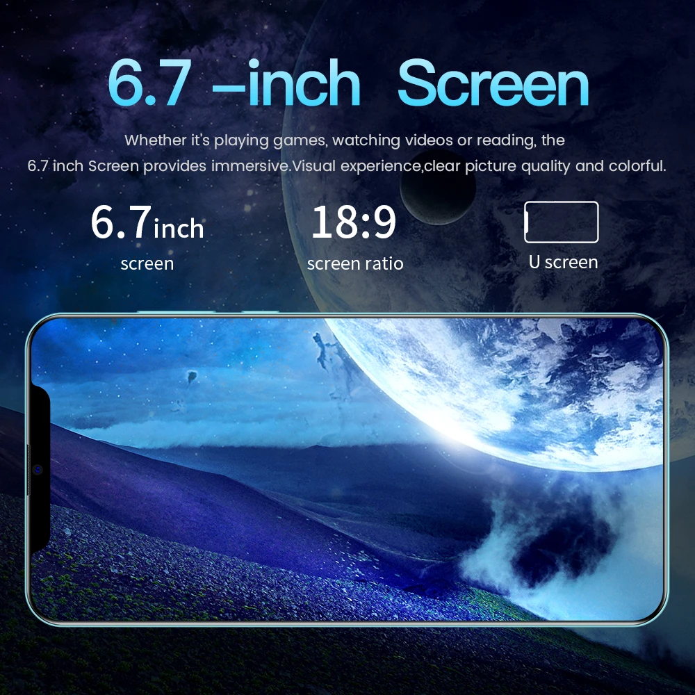 

Global i12Pro Max 5G Smartphone 6.7inch U-Screen 12GB+512G 5800mAh Support Face Unlock Dual SIM Card Network Android Cellphone