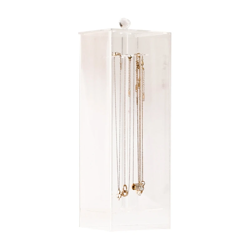 

Acrylic Necklace Display Case Transparent Environmentally Friendly Non Toxic Smooth Edges Sharpless Durable Strong 94PA