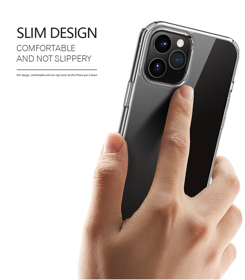 Ультратонкий Прозрачный чехол для телефона iPhone 12 11 Pro Max Mini Xs Xr 7 8 Plus Роскошный