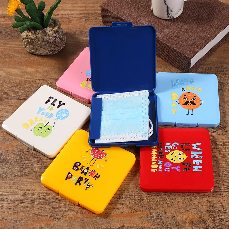 Новый клетчатый ящик для хранения маски пыленепроницаемый и зажим уличный