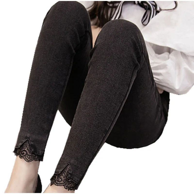 Рваные узкие джинсы карандаш большого размера 3XL 4XL модель 2019 года женские