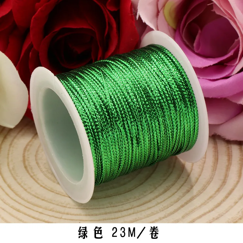 23 метра в рулоне золотая и Серебряная лента полая сделай сам веревка для ярлыков
