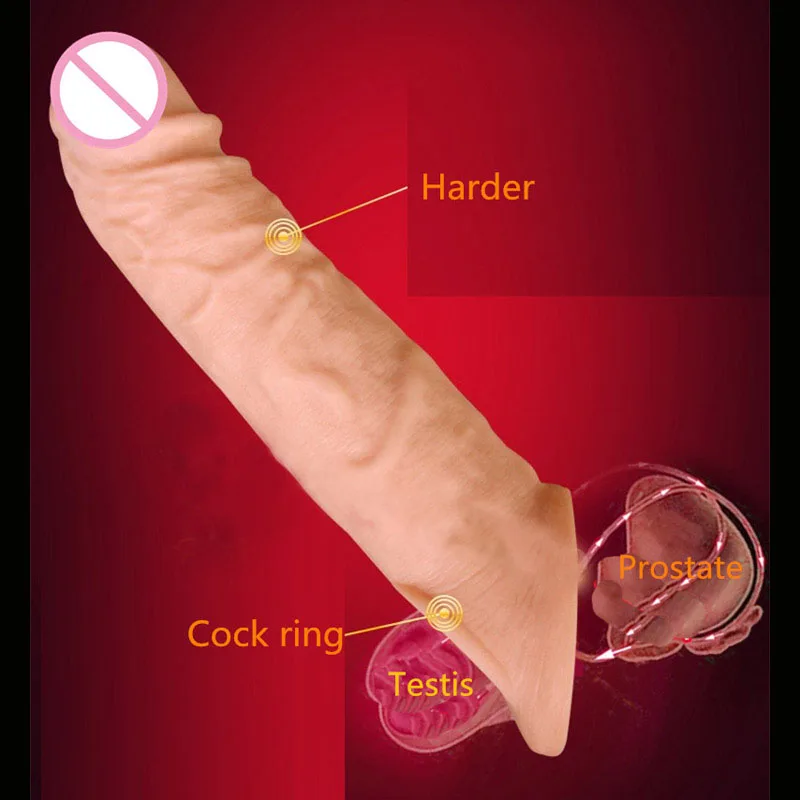 Мужские кольца для оттягивания пениса реалистичный удлинитель презерватив
