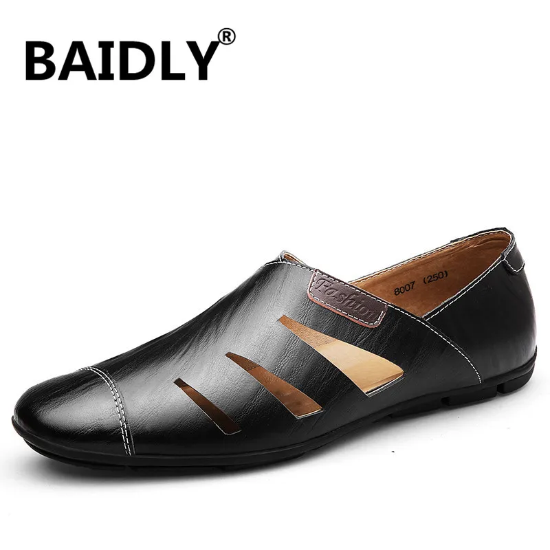 Мужские туфли мокасины в британском стиле Повседневная обувь с перфорацией