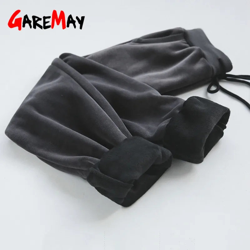 Зимний спортивный костюм из 2 предметов женский черный бархатный свитшот пуловер