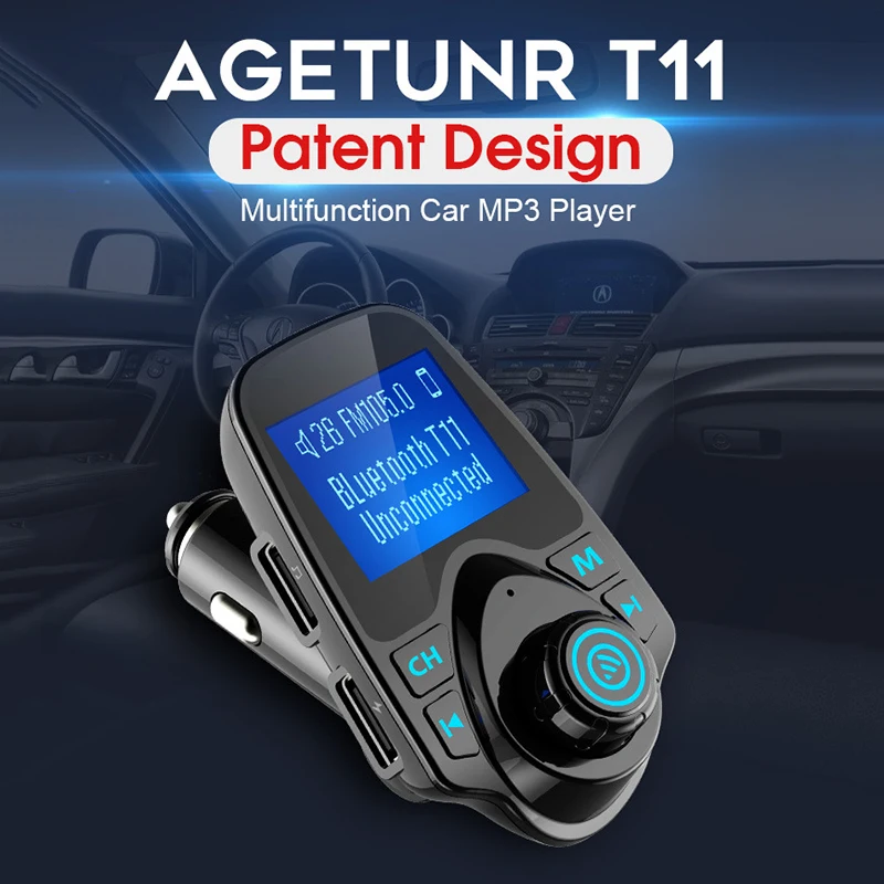 2019 Bluetooth Автомобильный MP3 плеер FM передатчик аудио адаптер приемник беспроводной