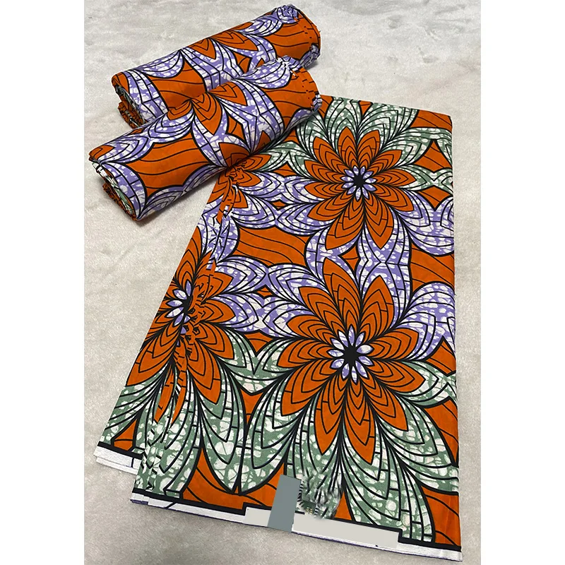 Африканская ткань из Анкары высококачественная с принтом натурального воска 100%