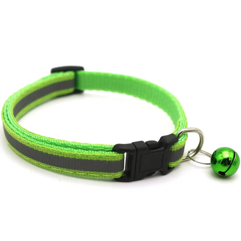 

Pet reflective patch cloth collar cat dog collar bell collar pet luminous collar small and medium sized dog