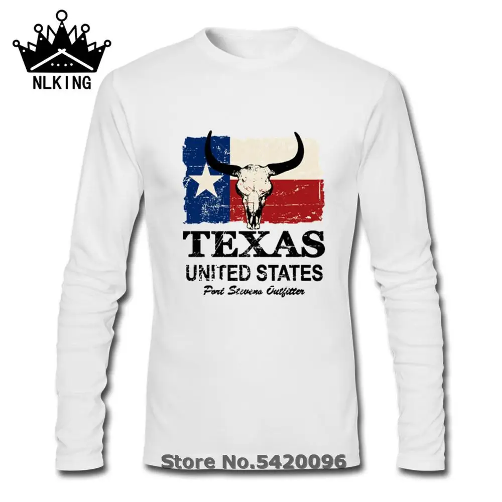 Модная американская Техасская футболка с быком ретро флаг США Дизайнерская