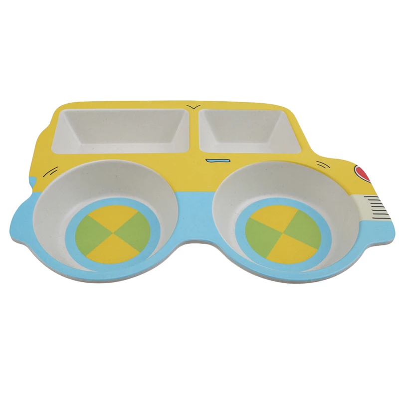 Детские кухонные аксессуары милая посуда для малышей автомобильный отсек миска