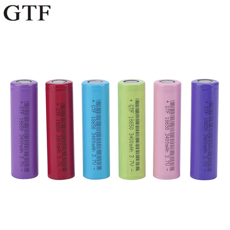 

GTF 4 PCS Battery 3.7 18650 V 3400 mAh Rechargeable Battery Cell Li-ion for Lantern Torch Drop Shipping