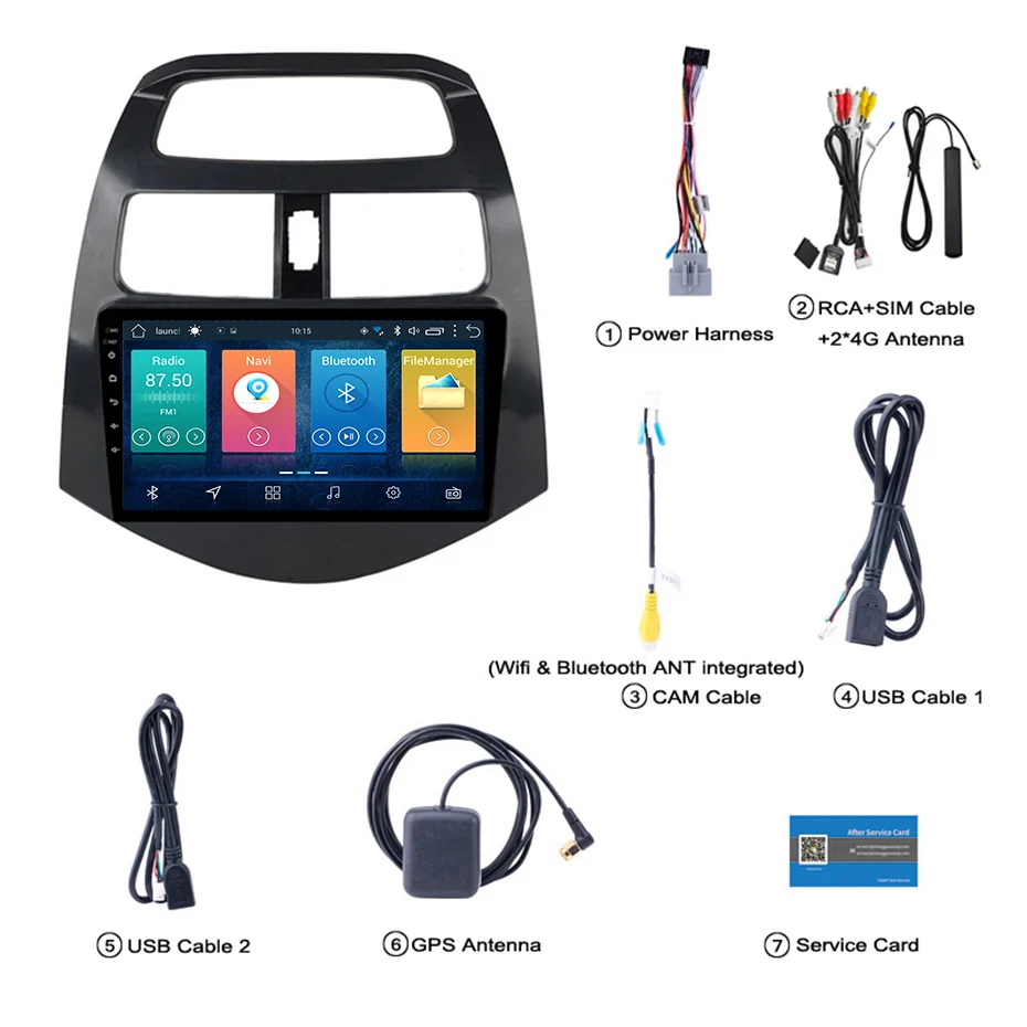 9 дюймовый 2.5D IPS закаленный HD мультисенсорный экран Android 2010 NAVI для Chevrolet SPARK 2014 с