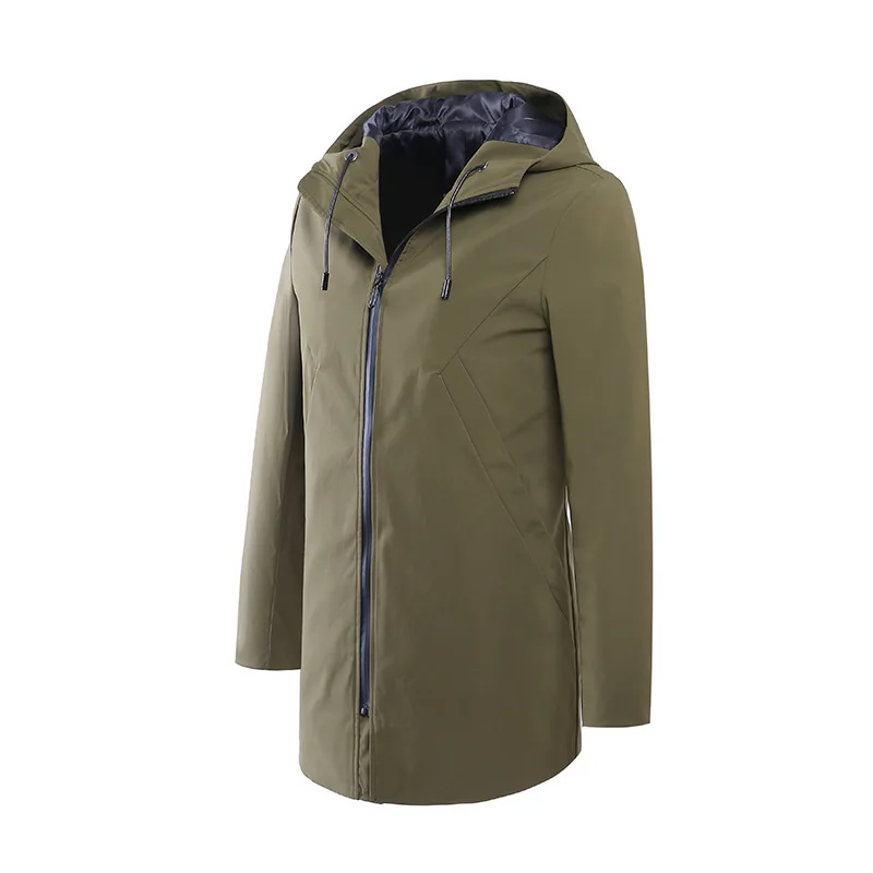 2019 зимняя куртка мужская с капюшоном Корейская парка Hombre длинная пальто большие