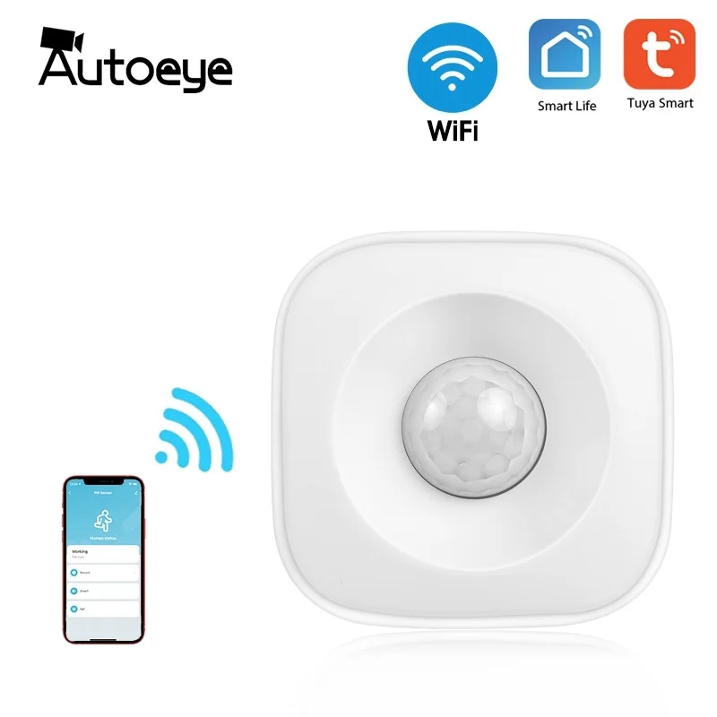 

Autoeye WiFi Human Body Sensor Wireless Smart Body Movement PIR Motion Sensor Use With Tuya Smart Life App