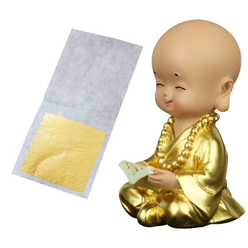 

24K Gold Leaf Edible Gold Foil Sheets for Cake Decoration for Arts Crafts Gilding Paper 10pcs/pack gold leaf craft paper