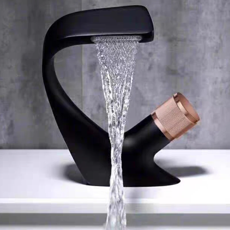 Newly Swan Faucet Centerset Bathroom Sink Dual Sealed Waterfall Single Handle Faucets | Строительство и ремонт