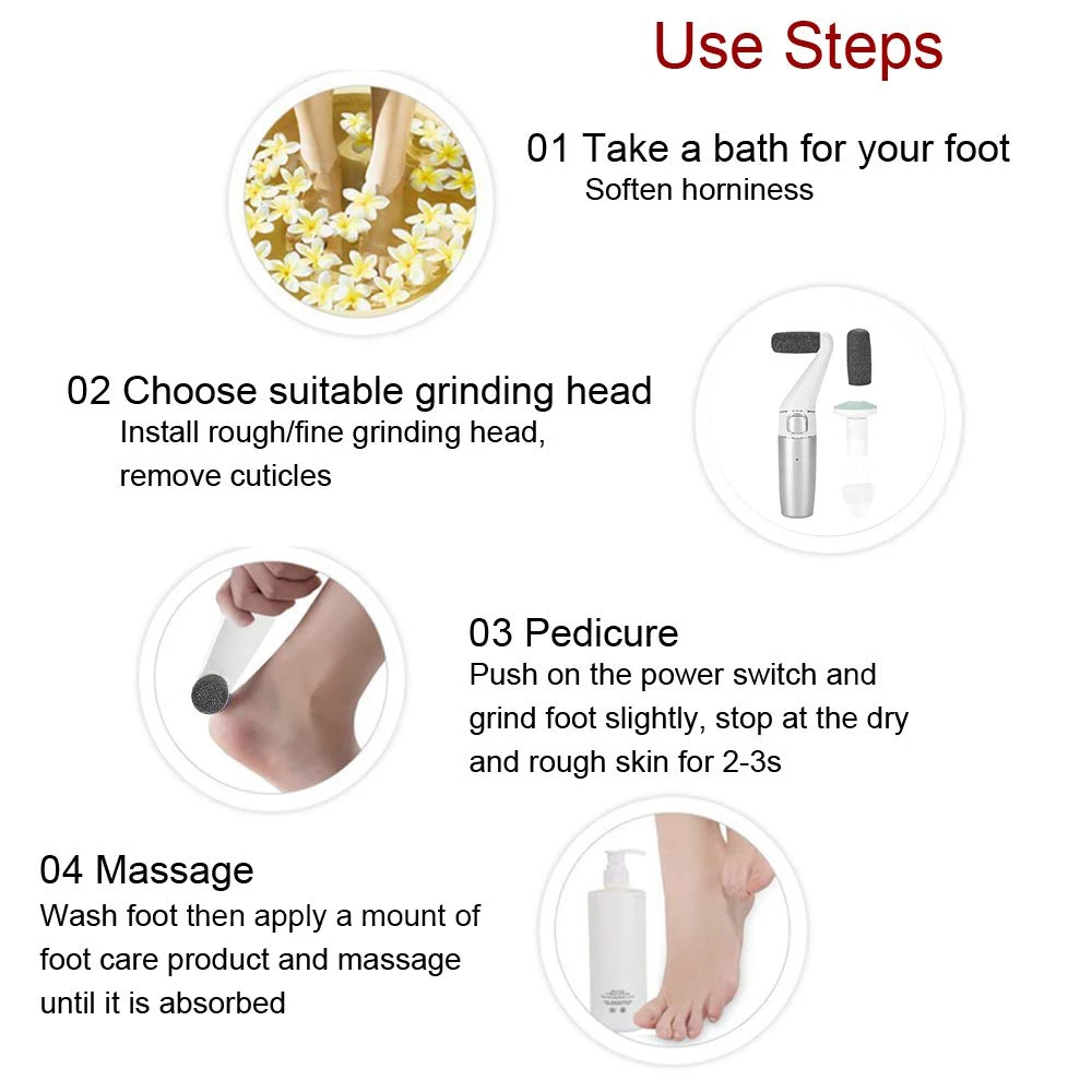 

3 In 1 Electric Callus Remover Foot Care Tool Remove Dead Skin Callus Feet Clean Care Pedicure Machine Nail File Grinding Tools