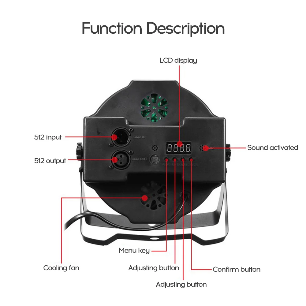 36 светодиодный одов Par Light s 36W DJ LED RGBW светильник RGB Wash Disco DMX Controller Effect For Small Paty KTV Stage