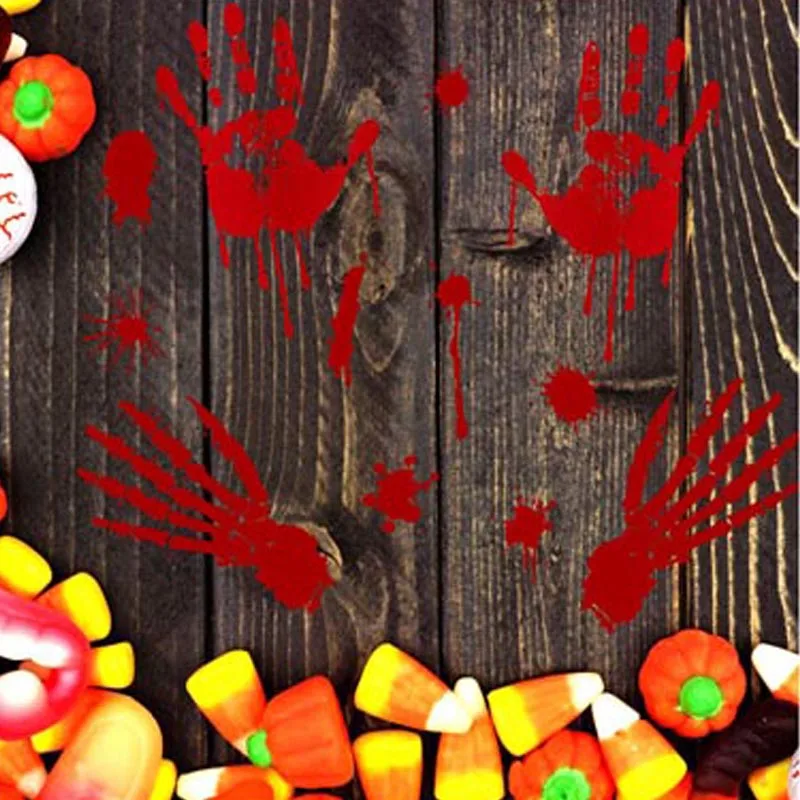 Хэллоуин ужас наклейки на стену декоративные принадлежности отпечаток крови