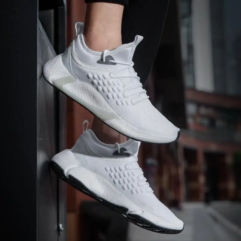 

Hot High-quality Summer Men's Running Shoes New Popcorn High Elastic Flying Woven Sneakers Comfortable Lightweight Wild Shoes