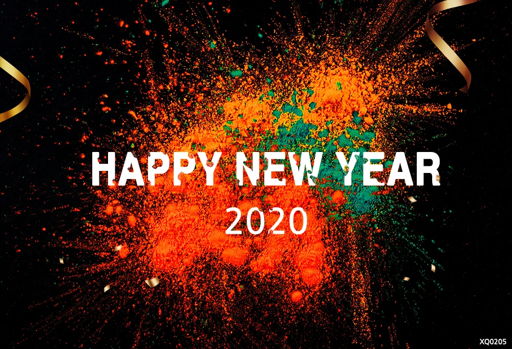 Фотофон Sensfun с новым годом 2020 граффити черный красный зеленый фон для фотостудии