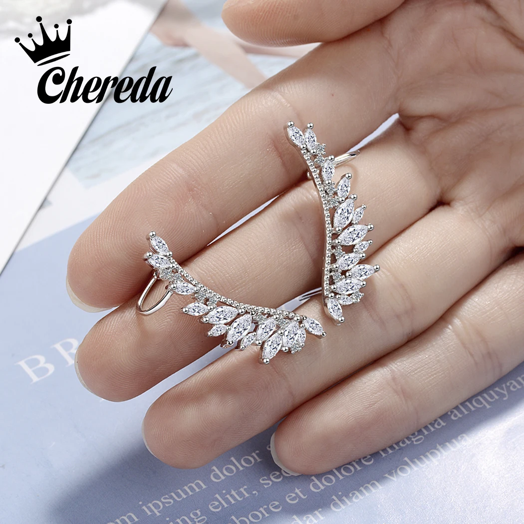 Женские серьги с крыльями Chereda роскошные из стерлингового серебра 925 пробы