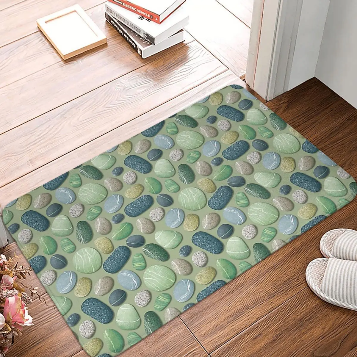 Морской фланелевый коврик Нескользящий Впитывающий Коврик для дома ванной