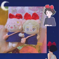 handmade 3pcset 10cm15cm doll clothes knitted dress bow headband packet suit cotton clothes suit clothing doll dress up