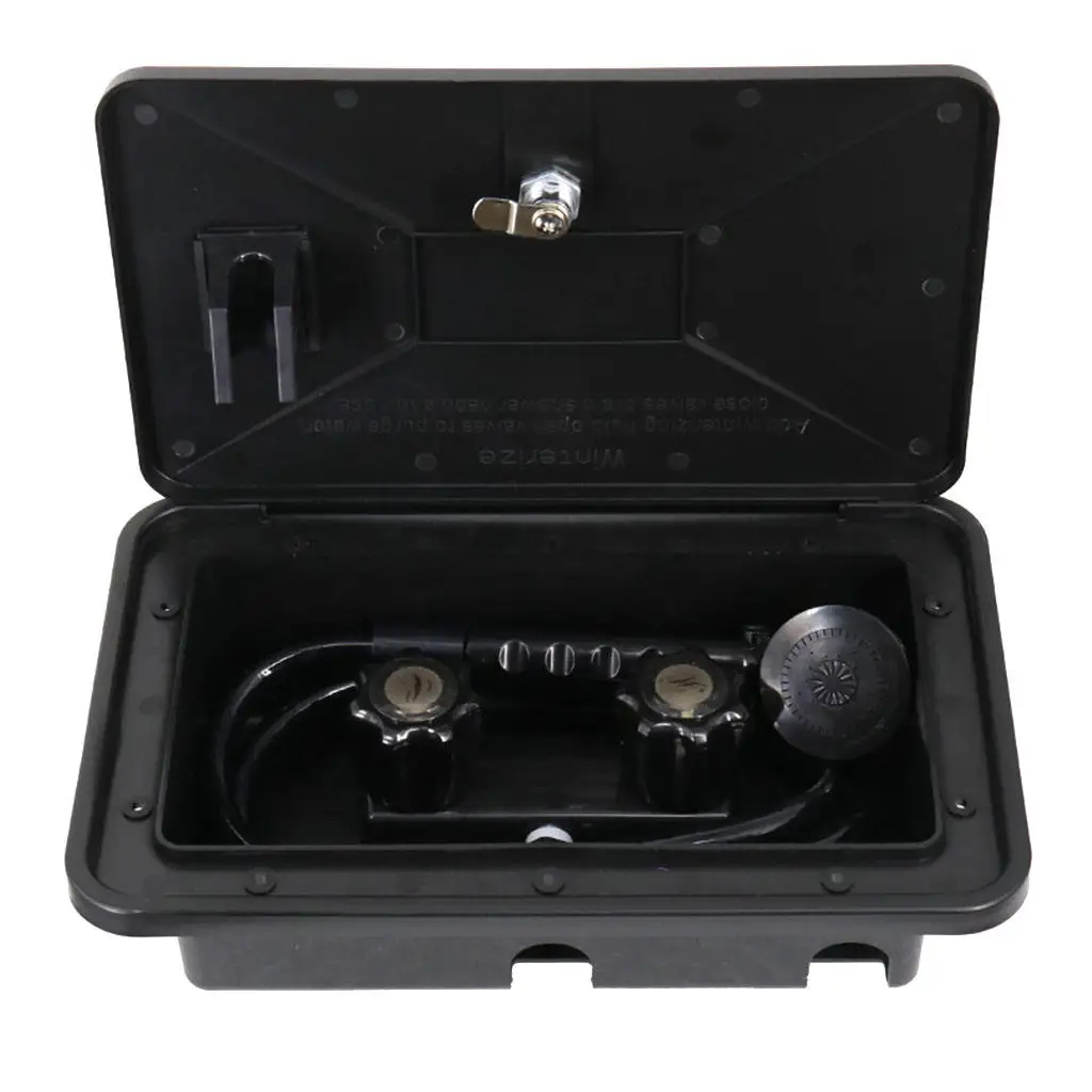 

RV Exterior Spray Box with Hand Held Sprayer Shower Head for Boat Campers