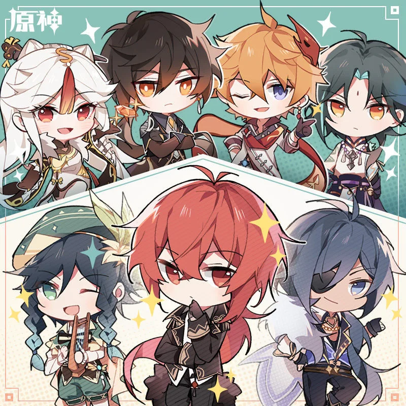 Брелок для ключей с героями мультфильмов игровой аксессуар Genshin Impact моракс кейя