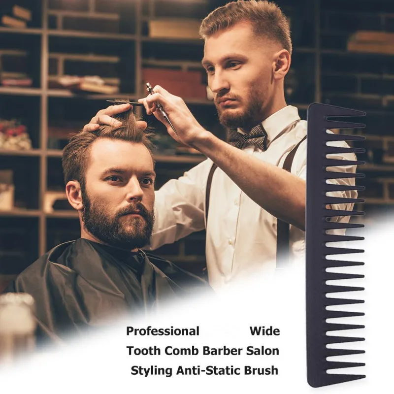 

Профессиональная пластиковая широкая зубная щетка Парикмахерская Антистатическая щетка Прочная Парикмахерская инструмент для стрижки и ...