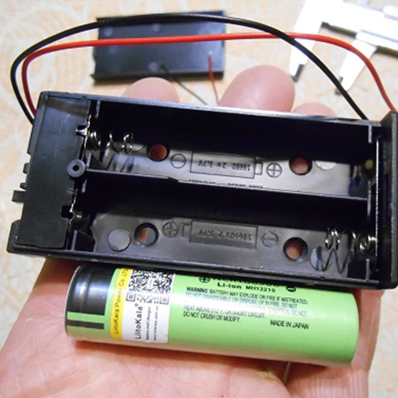 Чехол для хранения аккумуляторов AA 18650 черный Бокс сделай сам 1 2 3 4 слота