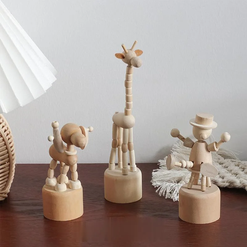

Stand Wood Figurines Miniatures Stand Living Room Nordic Modern Creative Figurine Gift Desk Decoracion Home Decoration DF50XBJ
